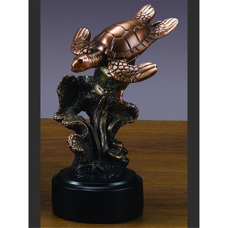 MARIAN IMPORTS Sea Turtle Sculpture 4 x 6.5 in. 52007